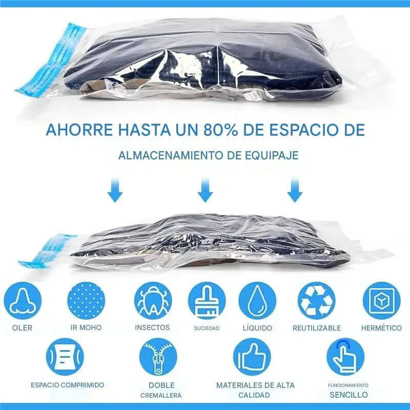 Pack 5 Bolsas Compresoras al Vacio