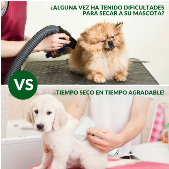 Secador Profesional en Cepillo 2en1 para mascotas