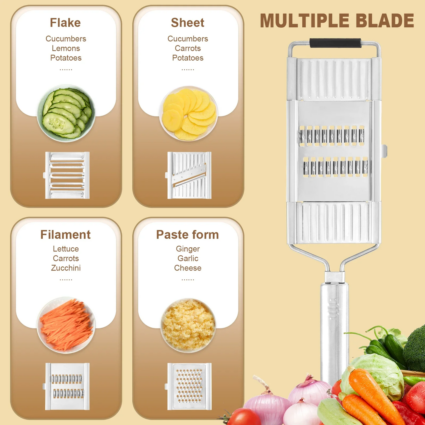 REBANADORA DE VERDURAS METALICO