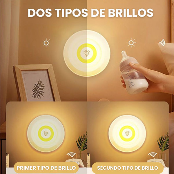 3 Luces LED Inalámbricas + Control Remoto