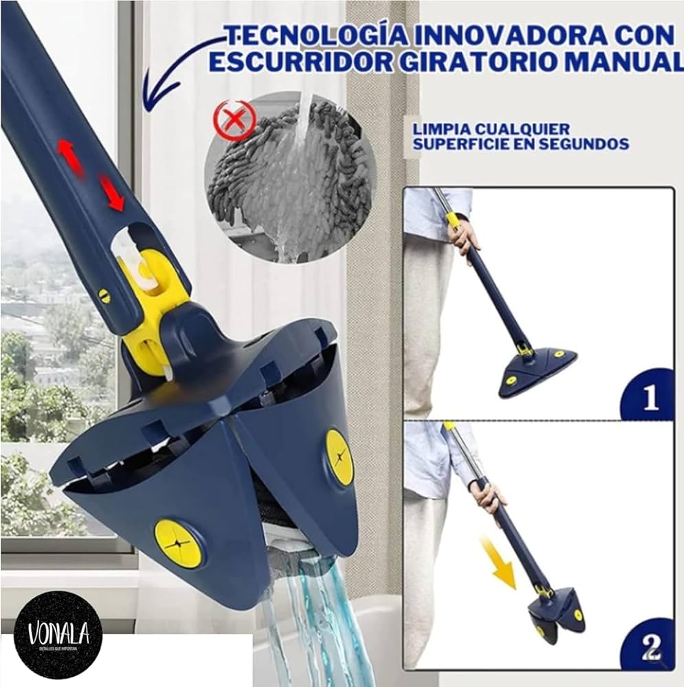 Mopa Triangular 360º Auto Limpiable