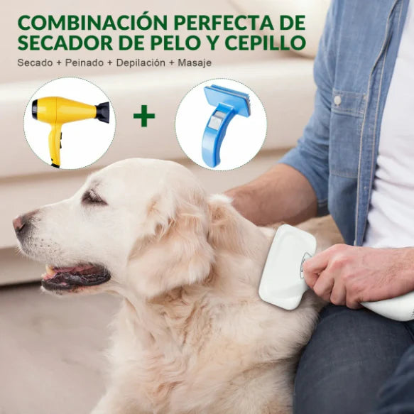 Secador Profesional en Cepillo 2en1 para mascotas