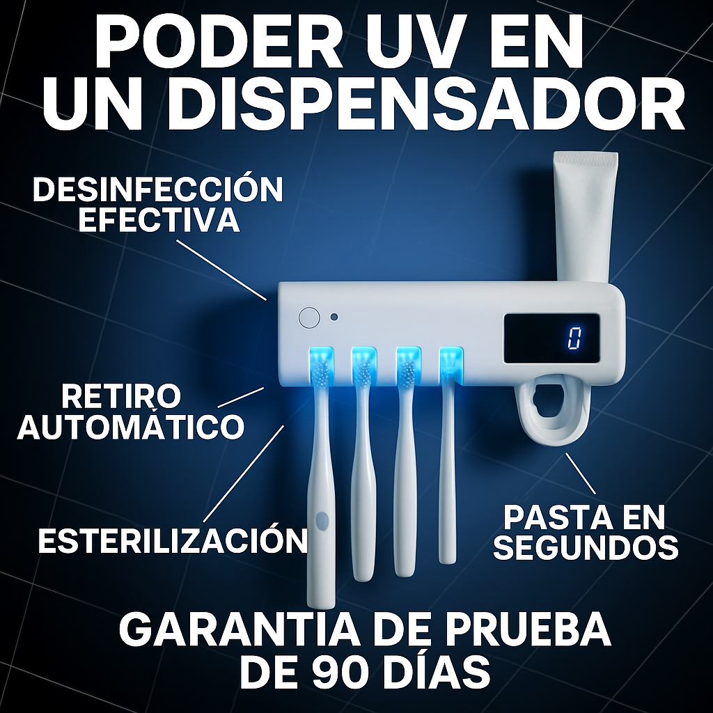 Dispensador Desinfectante UV de Cepillos Dentales
