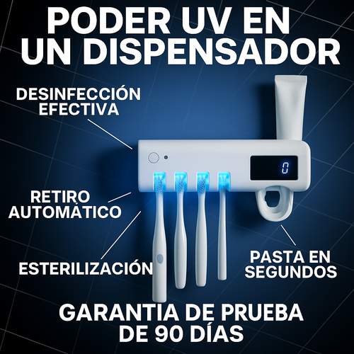 Dispensador Desinfectante UV de Cepillos Dentales