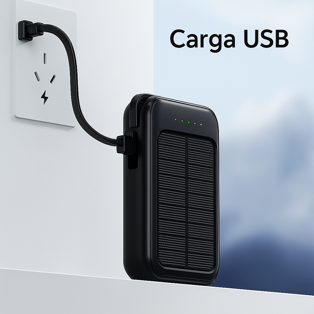 Cargador de Energía Solar Multifuncional