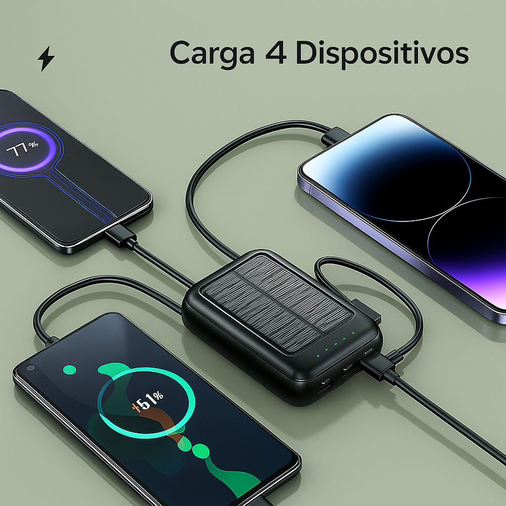 Cargador de Energía Solar Multifuncional
