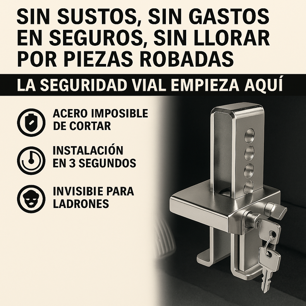 Bloqueo de pedal Anti-Robo de Acero Inoxidable