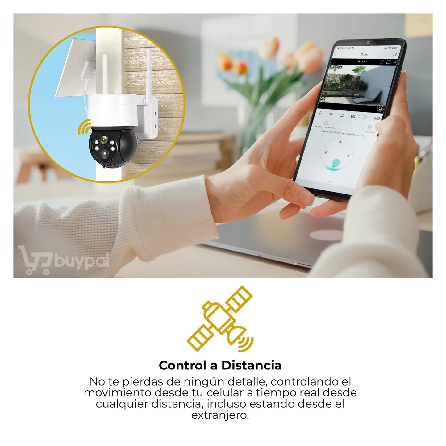 Cámara de Seguridad Solar Inalámbrica - WIFI