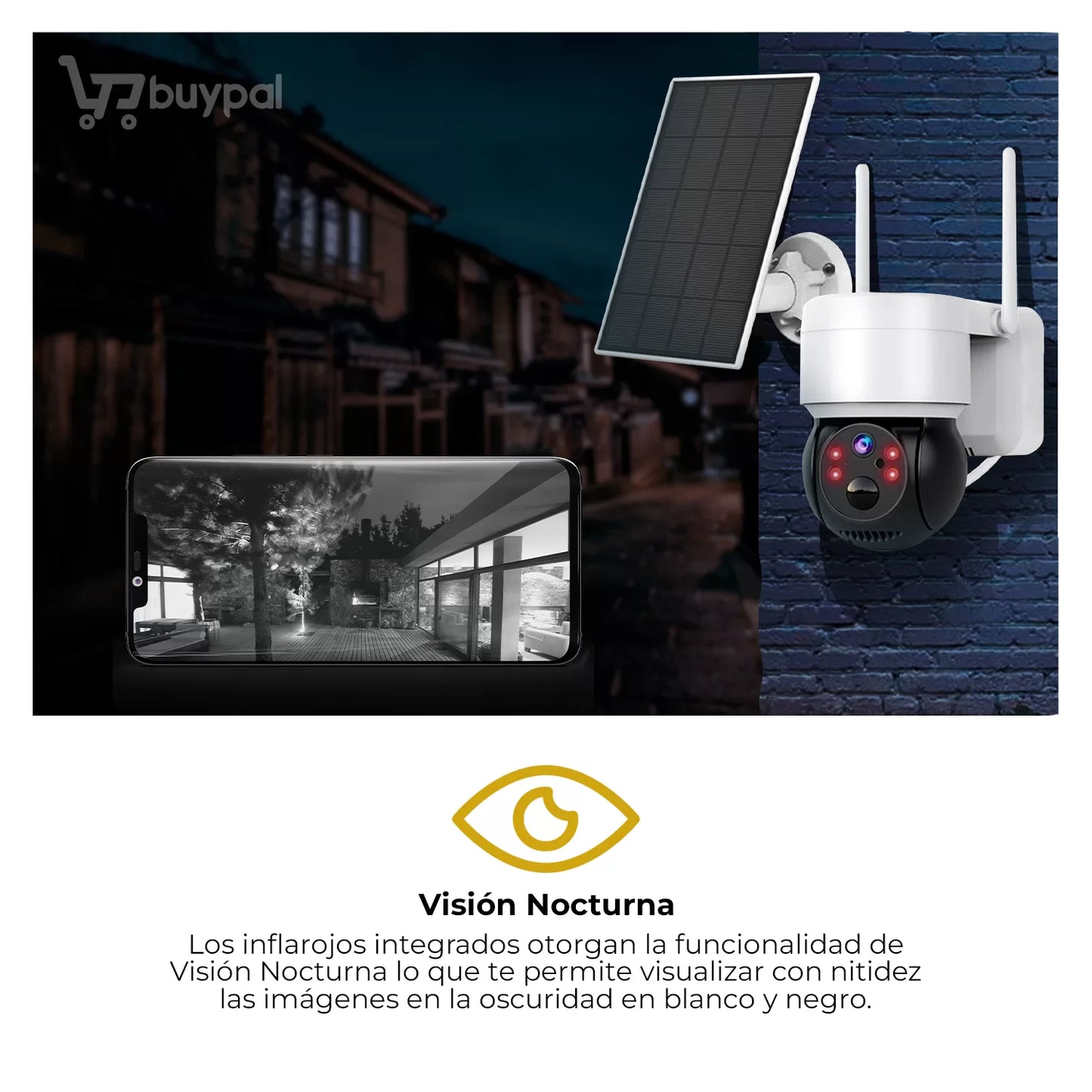 Cámara de Seguridad Solar Inalámbrica - WIFI