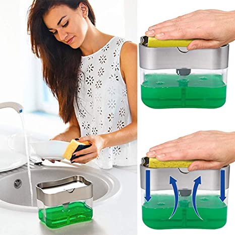 Dispensador Automático de jabón con esponja