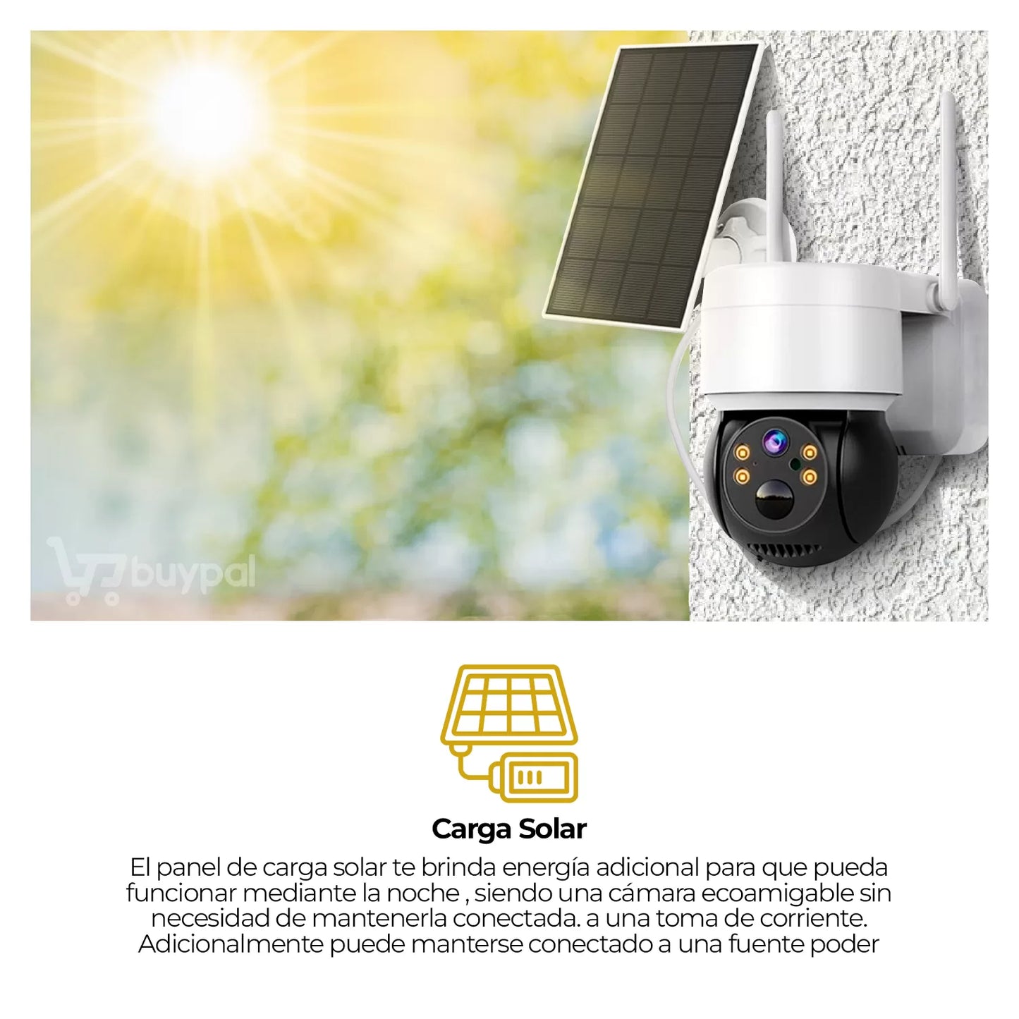 Cámara de Seguridad Solar Inalámbrica - WIFI