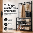 OrdenaHome™ | Zapatero y Perchero 4 Niveles
