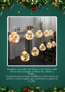 2 CORTINAS SOLARES (3 Metros-10 bolas c/u) - BOLAS NAVIDEÑAS LED