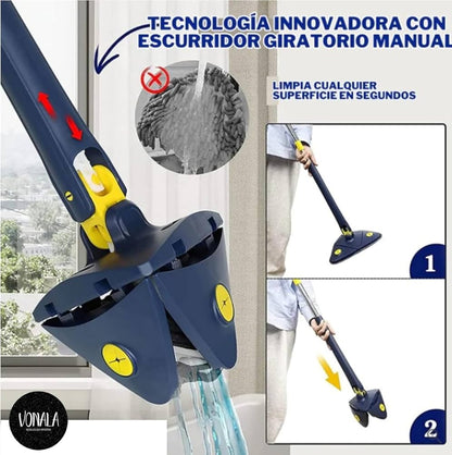 Mopa Triangular 360º Auto Limpiable