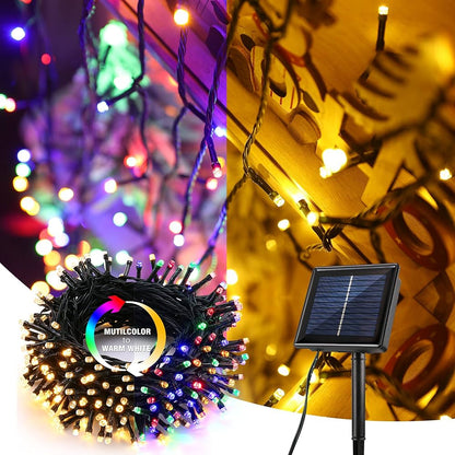 GUIRNALDA LED SOLAR 20 metros (200 foquitos)