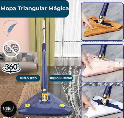 Mopa Triangular 360º Auto Limpiable