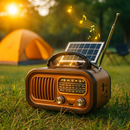 Radio Retro Solar Portátil con Reproductor USB - Bluetooth