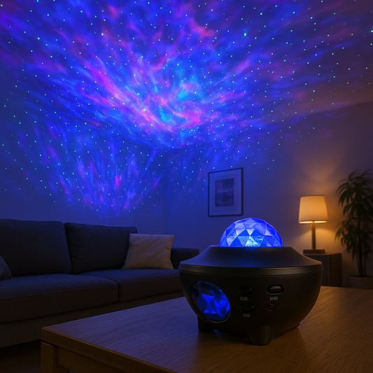 PROYECTOR DE GALAXIAS Y NEBULOSAS CON PARLANTE-BLUETOOTH