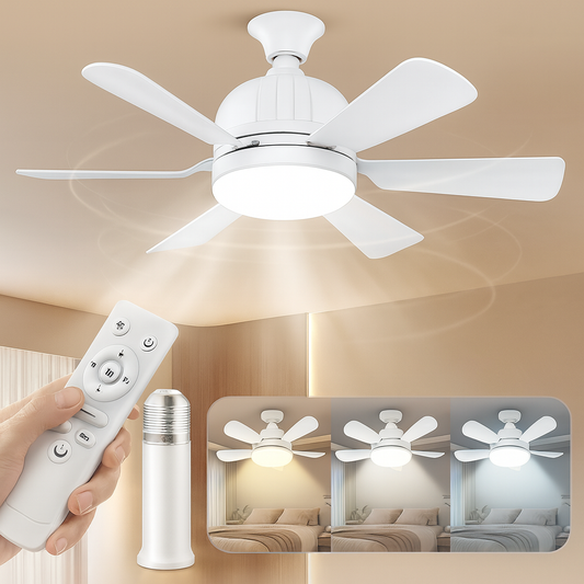 Ventilador de Techo con Luz + Control Remoto
