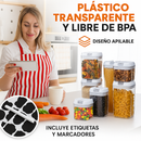 Juego de 7 Contenedores Herméticos + Tiqueteras