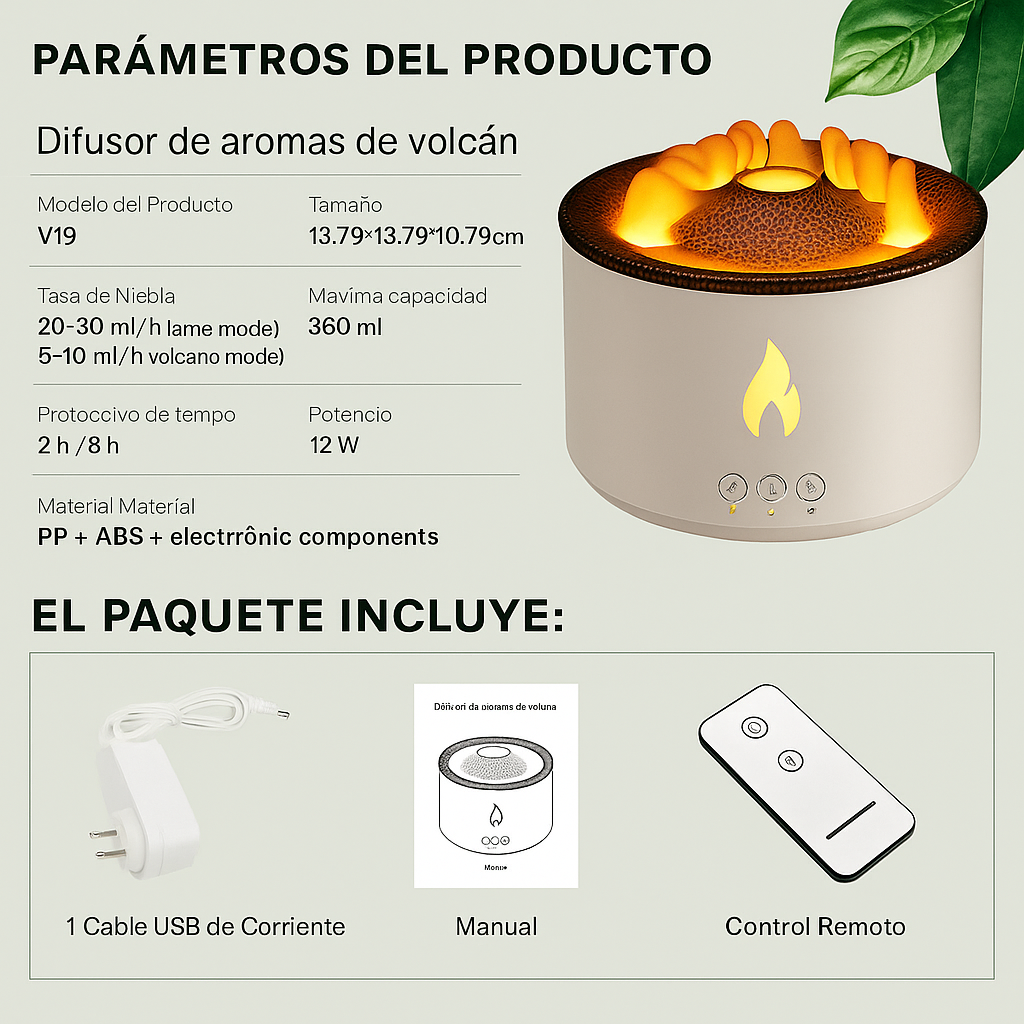 Humidificador Aromatizador VolcanicBreeze
