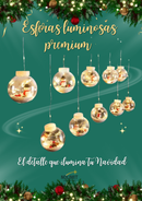 2 CORTINAS SOLARES (3 Metros-10 bolas c/u) - BOLAS NAVIDEÑAS LED