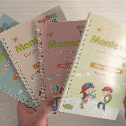 PACK 4 Cuadernos Mágicos Reutilizables (Matemática - Alfabeto - Dibujos - Números)