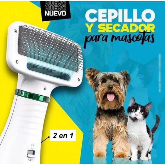 Secador Profesional en Cepillo 2en1 para mascotas