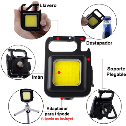 Mini Linterna COB Multifuncional - 2 UNIDADES