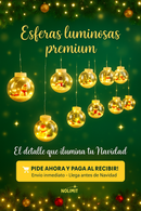 2 CORTINAS SOLARES (3 Metros-10 bolas c/u) - BOLAS NAVIDEÑAS LED