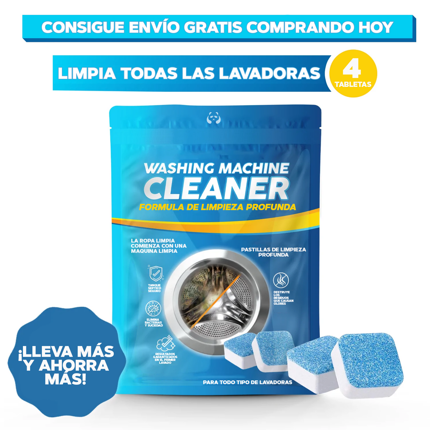 LIMPIADOR DE LAVADORA - WASHCLEANER (24 cápsulas)